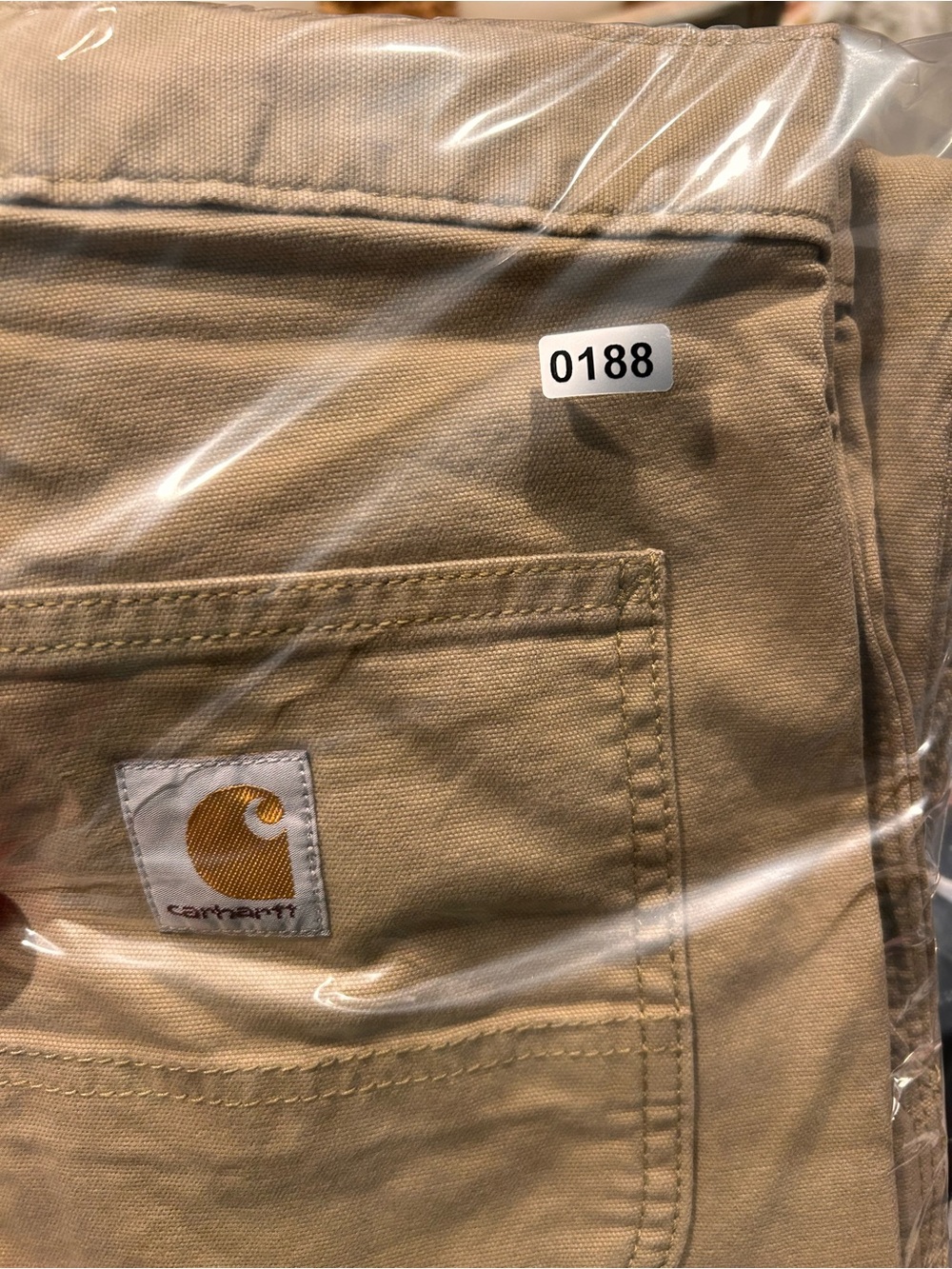 Carhartt Rugged Flex Relaxed Fit Canvas Work Pants Tan Khaki BN2291-M 28x32 - Picture 8 of 8
